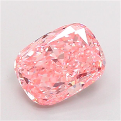 Picture of Lab Grown Diamond 2.21 Carats, CUSHION MODIFIED with  Cut, Fancy Vivid Pink Color, VS2 Clarity and Certified by IGI