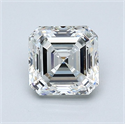 Natural Diamond 1.03 Carats, Asscher with  Cut, H Color, VS1 Clarity and Certified by GIA