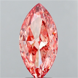 Picture of Lab Grown Diamond 5.48 Carats, Marquise with  Cut, Fancy Vivid Pink Color, VS2 Clarity and Certified by IGI