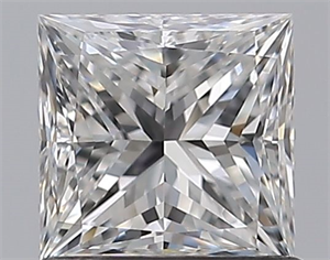 Picture of Natural Diamond 0.90 Carats, Princess with  Cut, F Color, VVS1 Clarity and Certified by GIA