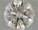 Natural Diamond 0.53 Carats, Round with Excellent Cut, K Color, SI2 Clarity and Certified by IGI