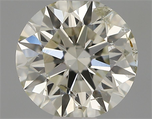 Picture of Natural Diamond 0.53 Carats, Round with Excellent Cut, K Color, SI2 Clarity and Certified by IGI