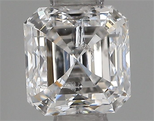 Picture of Natural Diamond 0.51 Carats, Asscher with  Cut, E Color, I1 Clarity and Certified by IGI
