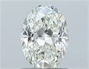 Natural Diamond 1.02 Carats, Oval with  Cut, H Color, VS2 Clarity and Certified by IGI