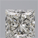 Natural Diamond 0.81 Carats, Princess with  Cut, F Color, VVS1 Clarity and Certified by IGI