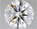 Del inventario de diamantes de laboratorio, 5.07 quilates, Redondo , Color F, claridad VVS2 y certificado IGI