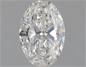 Natural Diamond 0.70 Carats, Oval with  Cut, D Color, SI2 Clarity and Certified by GIA
