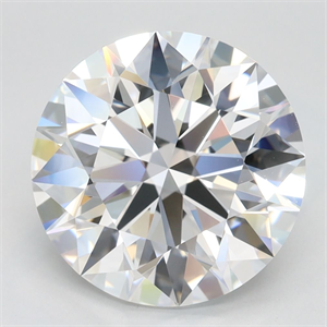 Picture of Lab Grown Diamond 4.00 Carats, Round with Excellent Cut, D Color, VVS1 Clarity and Certified by GIA