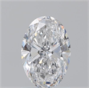 Natural Diamond 1.20 Carats, Oval with  Cut, D Color, SI2 Clarity and Certified by GIA