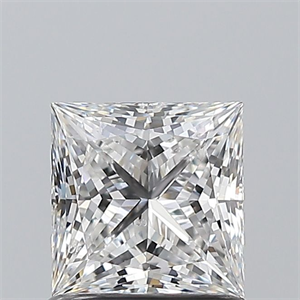 Picture of Natural Diamond 1.01 Carats, Princess with  Cut, E Color, SI1 Clarity and Certified by GIA