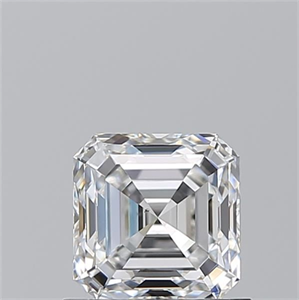 Picture of Natural Diamond 0.91 Carats, Asscher with  Cut, E Color, VS2 Clarity and Certified by GIA