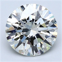Natural Diamond 2.45 Carats, Round with Excellent Cut, K Color, SI2 Clarity and Certified by GIA