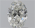 Natural Diamond 0.90 Carats, Oval with  Cut, H Color, SI2 Clarity and Certified by GIA