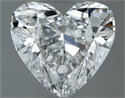 Natural Diamond 0.60 Carats, Heart with  Cut, F Color, SI1 Clarity and Certified by GIA