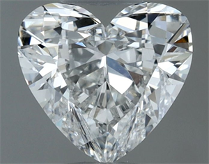 Picture of Natural Diamond 0.60 Carats, Heart with  Cut, F Color, SI1 Clarity and Certified by GIA
