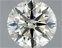 Natural Diamond 0.92 Carats, Round with Excellent Cut, L Color, SI2 Clarity and Certified by GIA