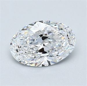 Picture of Natural Diamond 1.03 Carats, Oval with  Cut, D Color, VS1 Clarity and Certified by GIA