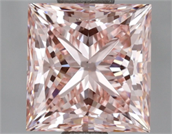 Picture of Lab Grown Diamond 2.02 Carats, Princess with  Cut, Fancy Intense Pink Color, VS1 Clarity and Certified by IGI