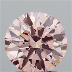 Picture of Lab Grown Diamond 1.53 Carats, Round with Ideal Cut, Fancy Intense Pink Color, VS2 Clarity and Certified by IGI