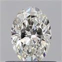 Natural Diamond 0.50 Carats, Oval with  Cut, G Color, VVS1 Clarity and Certified by GIA