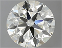 Natural Diamond 0.90 Carats, Round with Excellent Cut, K Color, VVS1 Clarity and Certified by IGI
