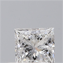 Natural Diamond 0.40 Carats, Princess with  Cut, E Color, SI1 Clarity and Certified by GIA