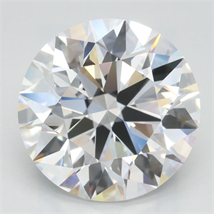 Picture of Lab Grown Diamond 3.49 Carats, Round with Excellent Cut, D Color, FL Clarity and Certified by GIA