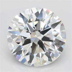 Picture of Lab Grown Diamond 2.42 Carats, Round with Ideal Cut, D Color, IF Clarity and Certified by IGI