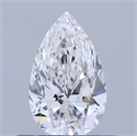 Natural Diamond 0.43 Carats, Pear with  Cut, D Color, VS1 Clarity and Certified by GIA