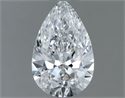 Natural Diamond 0.54 Carats, Pear with  Cut, D Color, VVS2 Clarity and Certified by GIA