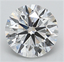 Lab Grown Diamond 3.51 Carats, Round with Ideal Cut, D Color, IF Clarity and Certified by IGI