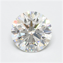 Lab Grown Diamond 1.12 Carats, Round with Ideal Cut, D Color, VVS2 Clarity and Certified by IGI