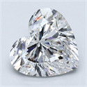 Natural Diamond 3.14 Carats, Heart with  Cut, F Color, SI2 Clarity and Certified by GIA
