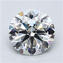 Natural Diamond 2.50 Carats, Round with Excellent Cut, G Color, SI1 Clarity and Certified by GIA