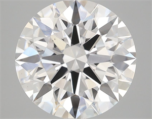 Picture of Lab Grown Diamond 3.10 Carats, Round with Excellent Cut, E Color, VS2 Clarity and Certified by GIA