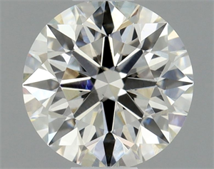 Picture of Natural Diamond 0.51 Carats, Round with Excellent Cut, J Color, VS1 Clarity and Certified by GIA