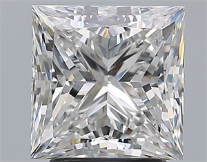 Picture of Natural Diamond 2.81 Carats, Princess with  Cut, F Color, VS2 Clarity and Certified by GIA