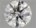 Natural Diamond 3.31 Carats, Round with Excellent Cut, G Color, SI1 Clarity and Certified by GIA