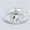 Natural Diamond 1.32 Carats, Oval with  Cut, G Color, SI2 Clarity and Certified by GIA