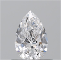 Natural Diamond 0.50 Carats, Pear with  Cut, D Color, VVS2 Clarity and Certified by GIA