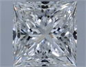 Natural Diamond 0.31 Carats, Princess with  Cut, F Color, VVS1 Clarity and Certified by GIA