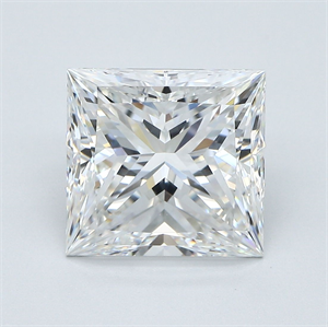 Picture of Natural Diamond 5.01 Carats, Princess with  Cut, F Color, VVS2 Clarity and Certified by GIA