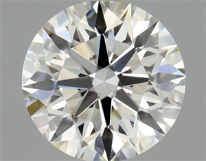 Picture of Natural Diamond 0.51 Carats, Round with Excellent Cut, J Color, VS1 Clarity and Certified by GIA