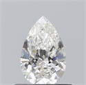 Natural Diamond 0.50 Carats, Pear with  Cut, G Color, VVS1 Clarity and Certified by GIA