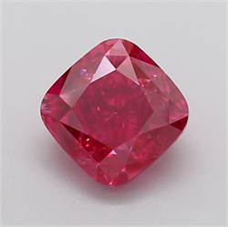 Picture of Lab Grown Diamond 2.96 Carats, CUSHION MODIFIED with  Cut, Fancy Vivid Pink Color, VS2 Clarity and Certified by IGI