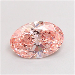 Picture of Lab Grown Diamond 1.51 Carats, Oval with  Cut, Fancy Intense Pink Color, VS1 Clarity and Certified by IGI