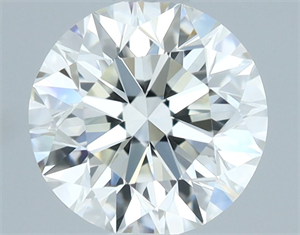 Picture of Natural Diamond 1.01 Carats, Round with Excellent Cut, H Color, VVS2 Clarity and Certified by IGI