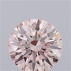 Picture of Lab Grown Diamond 1.58 Carats, Round with Ideal Cut, Fancy Intense Pink Color, VVS2 Clarity and Certified by IGI