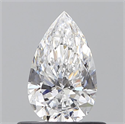 Natural Diamond 0.60 Carats, Pear with  Cut, D Color, VVS2 Clarity and Certified by GIA