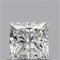Natural Diamond 0.61 Carats, Princess with  Cut, I Color, VVS2 Clarity and Certified by GIA